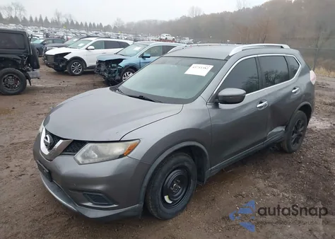 2016 Nissan Rogue Sv из США, поврежденный, VIN KNMAT2MT3GP669795